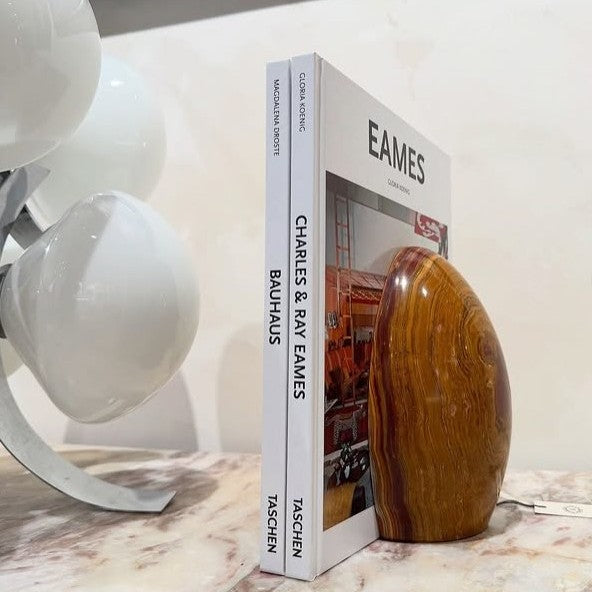 Pareja Sujetalibros de ónix, Vintage, 80’s - Francia