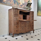 Secreter / Bureau estilo Transición, Marquetería y mármol, siglo XX – Francia