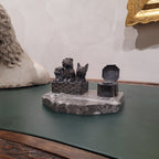 Tintero Art déco, Mármol y bronce, s. XX – Francia