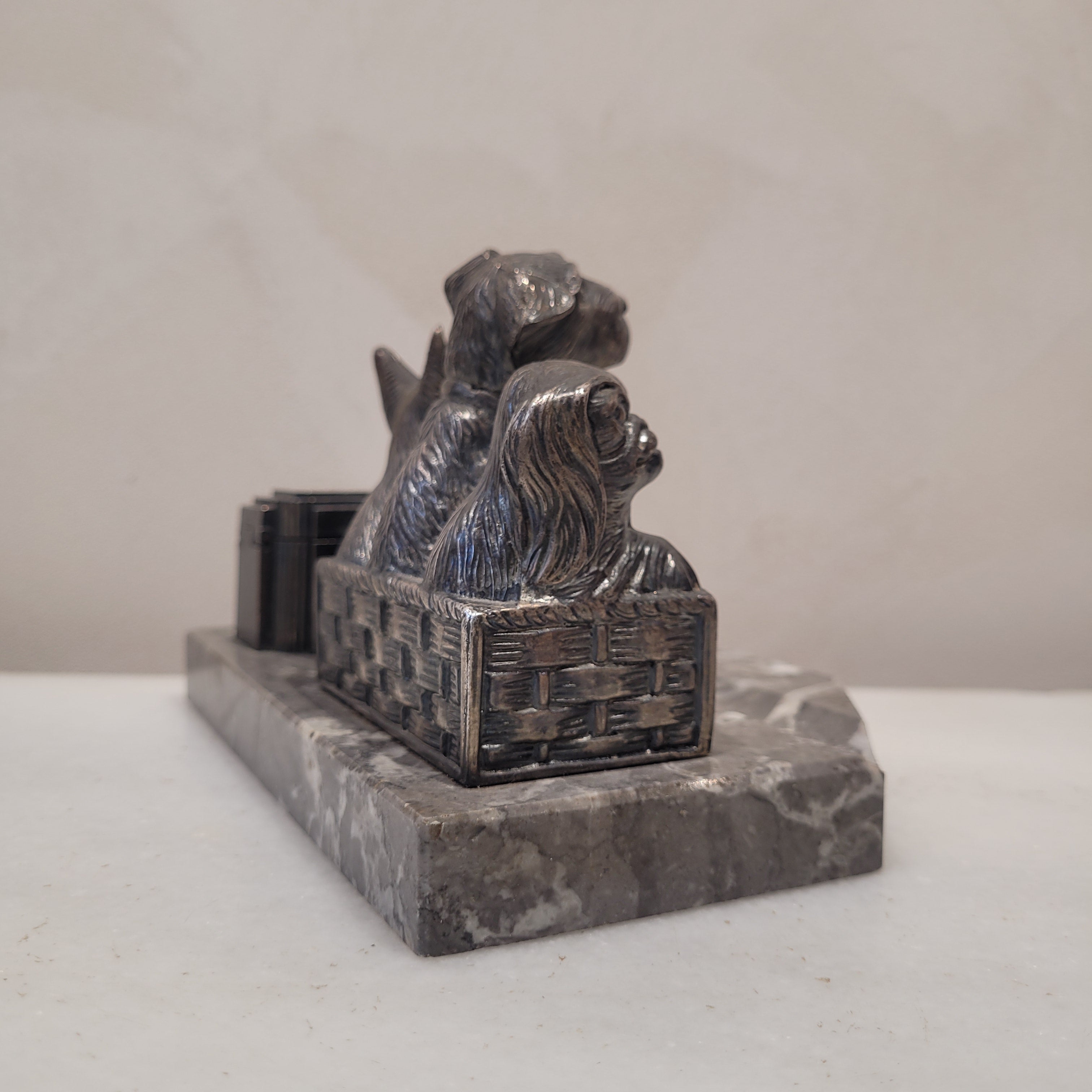 Tintero Art déco, Mármol y bronce, s. XX – Francia