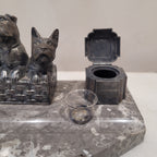 Tintero Art déco, Mármol y bronce, s. XX – Francia