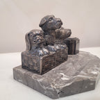 Tintero Art déco, Mármol y bronce, s. XX – Francia