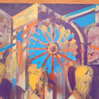 Acrílico sobre tabla “Pórtico gótico”, Contemporáneo, s. XXI – Francia