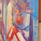 Acrílico sobre tabla “Pórtico gótico”, Contemporáneo, s. XXI – Francia