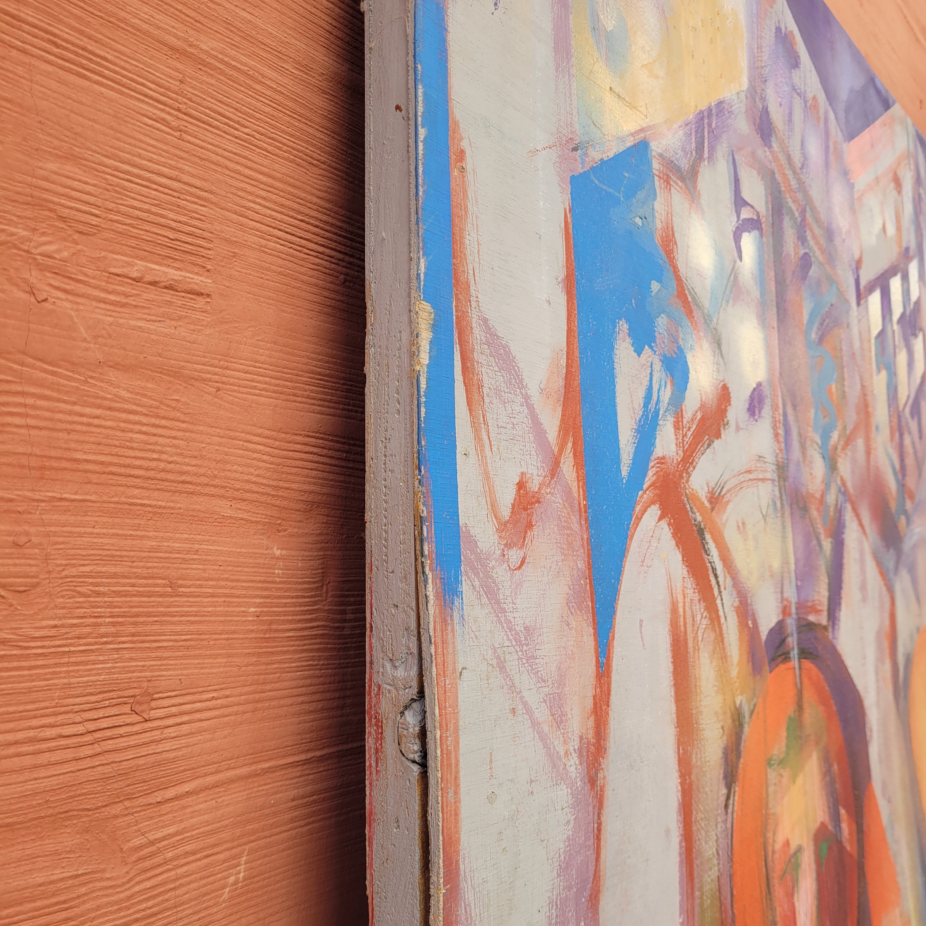 Acrílico sobre tabla “Pórtico gótico”, Contemporáneo, s. XXI – Francia