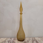 Botella Mid-Century, Cristal ámbar, s. XX – Italia