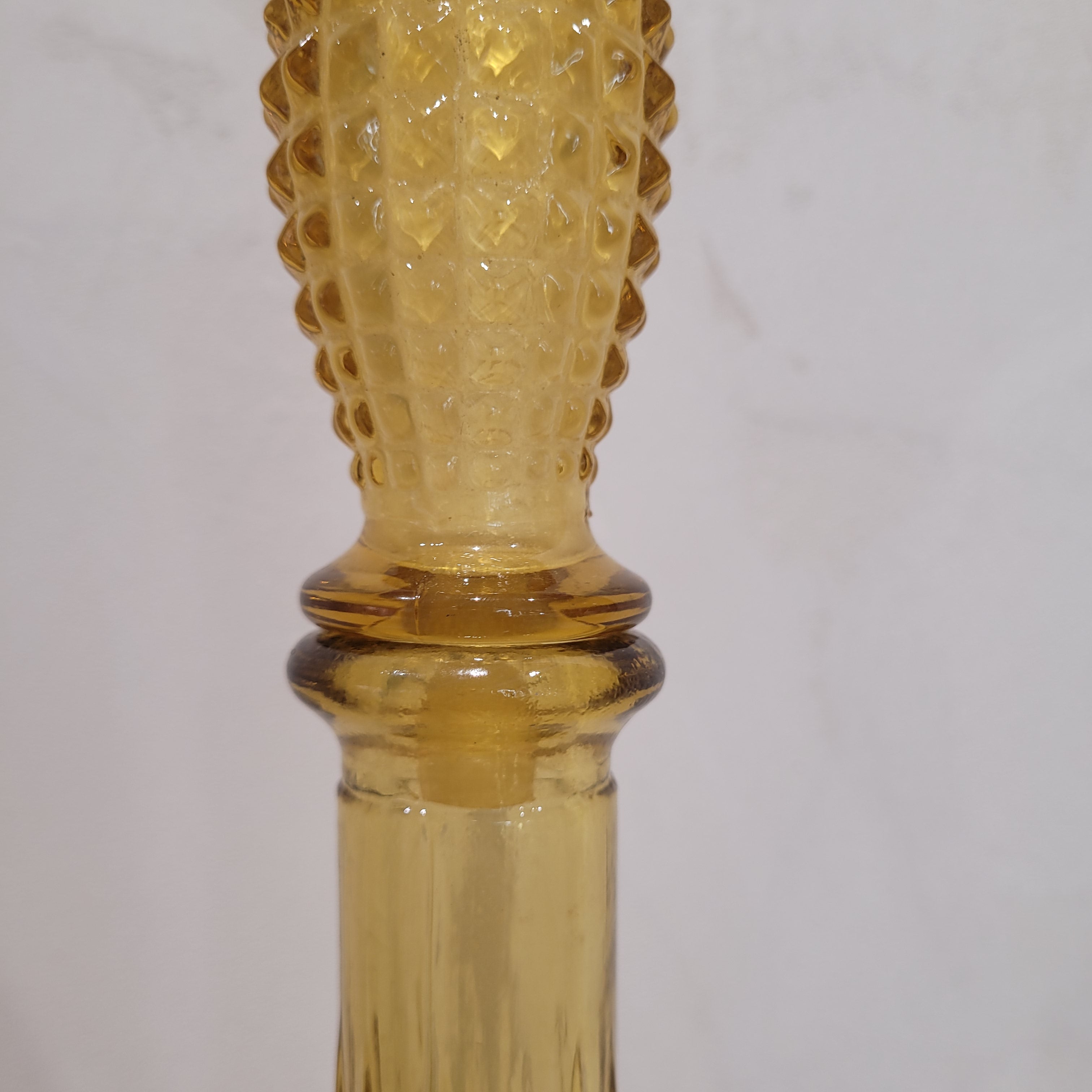 Botella Mid-Century, Cristal ámbar, s. XX – Italia
