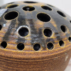 Jarrón “bouquetière” / Florero perforado, Cerámica de Accolay, 60 - 70’s – Francia