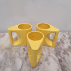 (3) Jarra / Jarrón cerámica amarilla, s. XXI – Francia