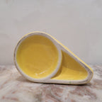 (3) Jarra / Jarrón cerámica amarilla, s. XXI – Francia