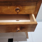 Mesita de noche, Madera de haya, Mid-century, s. XX - España