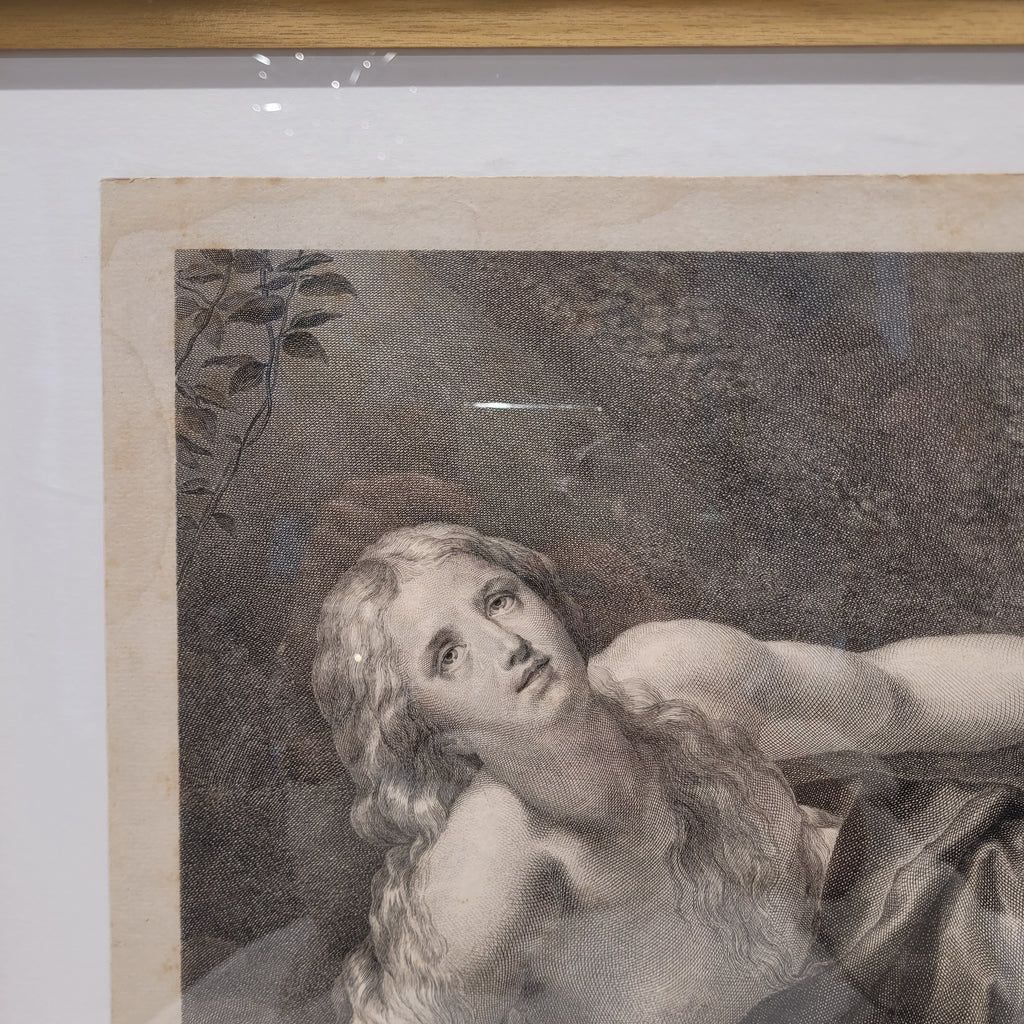 Grabado “Santa María Magdalena” Manuel Salvador Carmona, siguiendo a Mengs, Neoclasicismo, 1784 – España