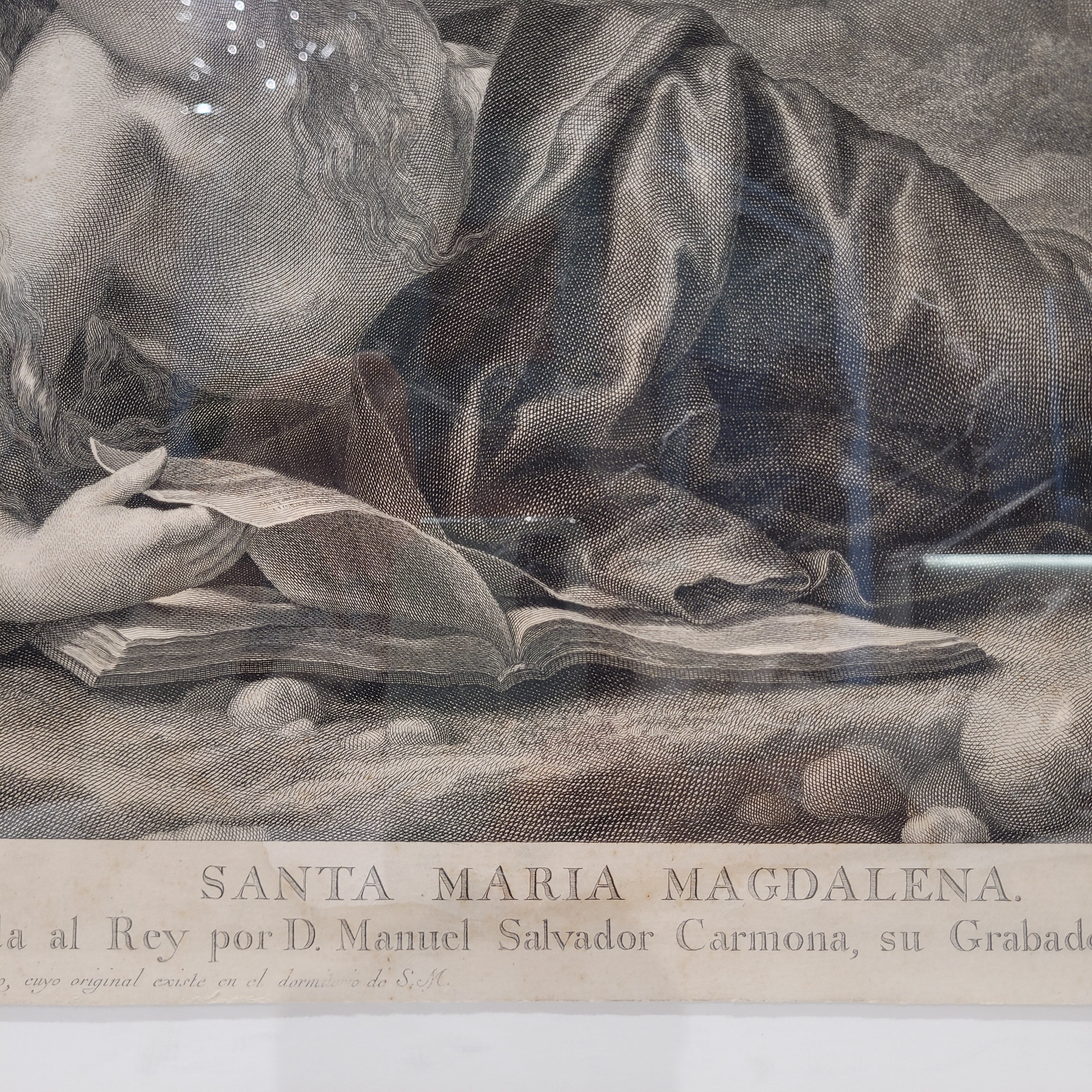 Grabado “Santa María Magdalena” Manuel Salvador Carmona, siguiendo a Mengs, Neoclasicismo, 1784 – España