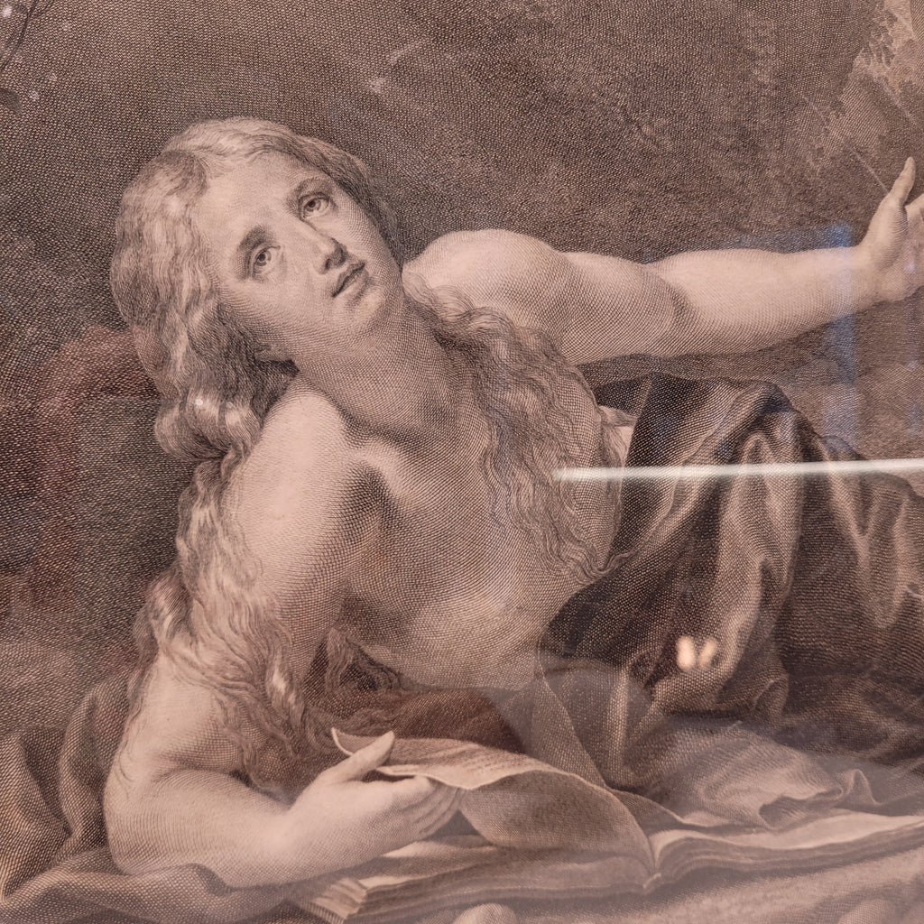 Grabado “Santa María Magdalena” Manuel Salvador Carmona, siguiendo a Mengs, Neoclasicismo, 1784 – España