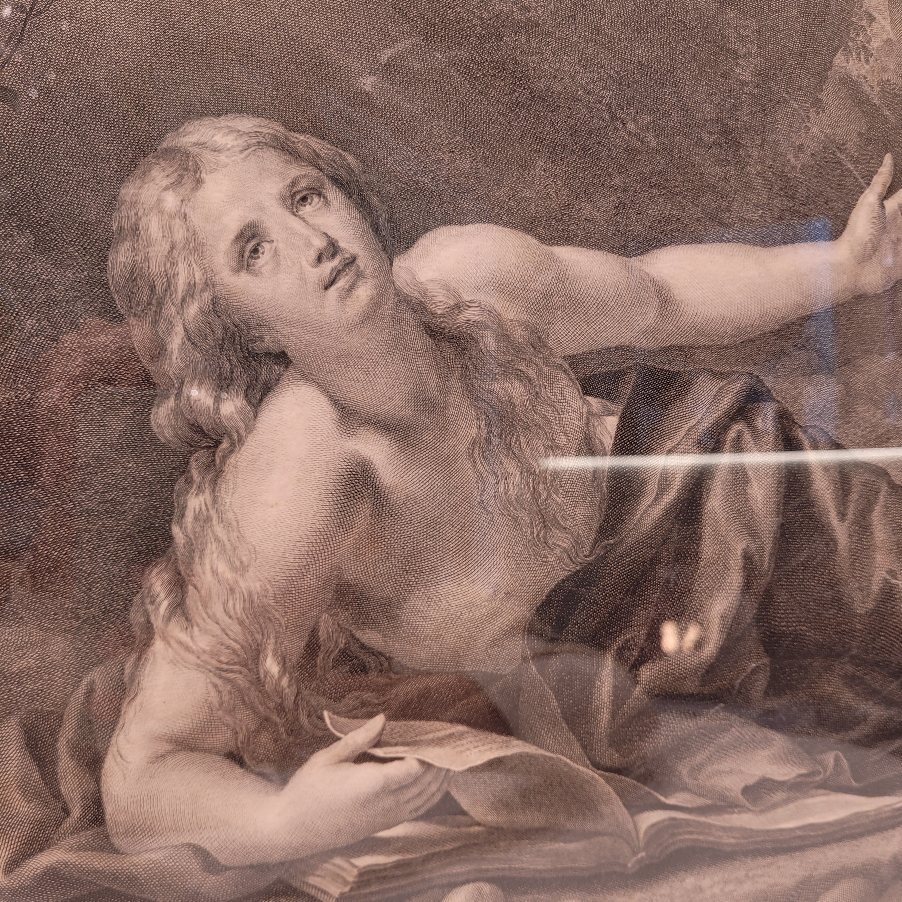 Grabado “Santa María Magdalena” Manuel Salvador Carmona, siguiendo a Mengs, Neoclasicismo, 1784 – España