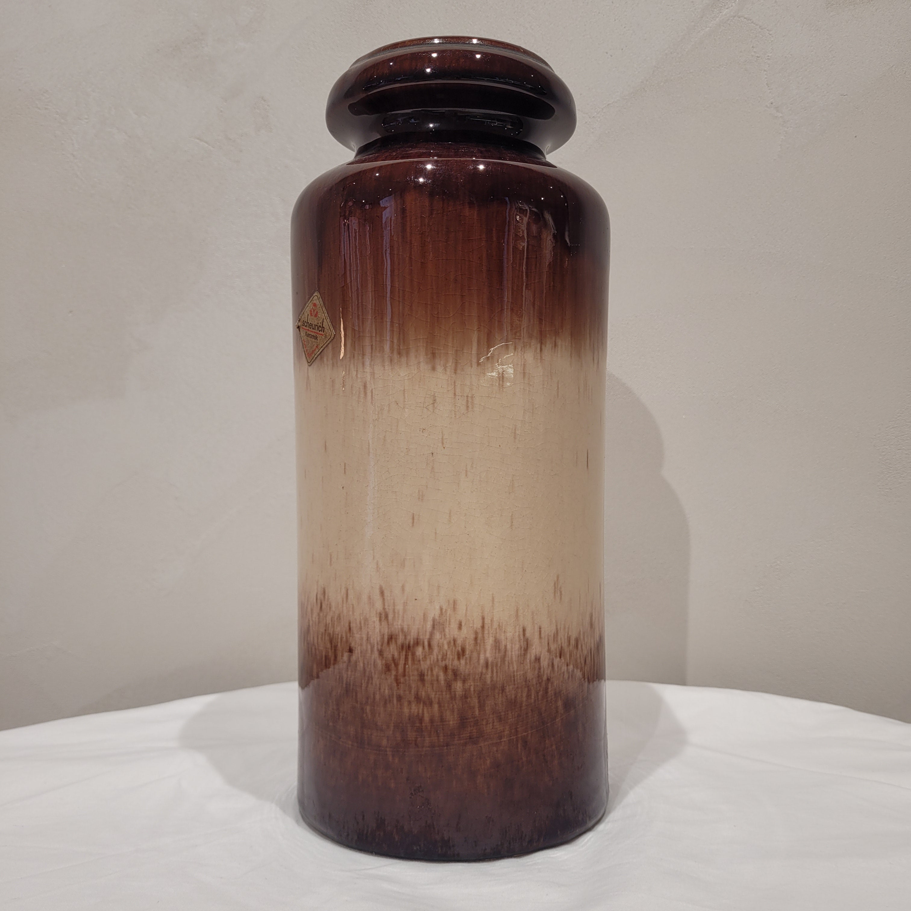 Jarrón Scheurich, Modelo 517, Cristal degrado, 70’s – Alemania