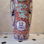 Pareja jarrones porcelana china, Era Mao Zedong, S.XX - China