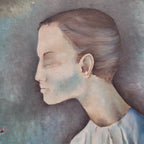 Óleo sobre lienzo “Arlequín”, firmado Isla, c. 1970 – 1980 – Valladolid, España