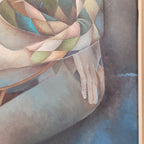 Óleo sobre lienzo “Arlequín”, firmado Isla, c. 1970 – 1980 – Valladolid, España