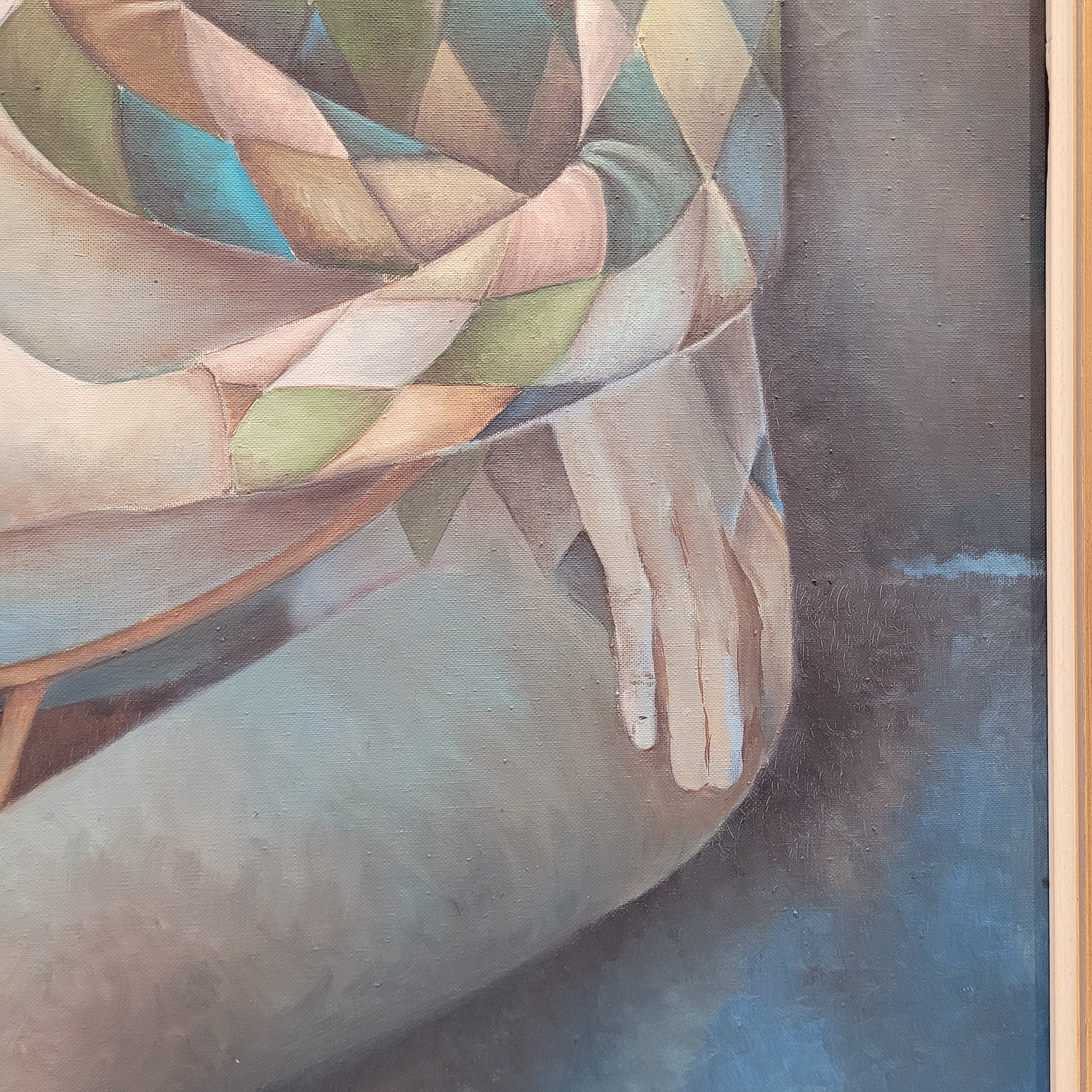 Óleo sobre lienzo “Arlequín”, firmado Isla, c. 1970 – 1980 – Valladolid, España