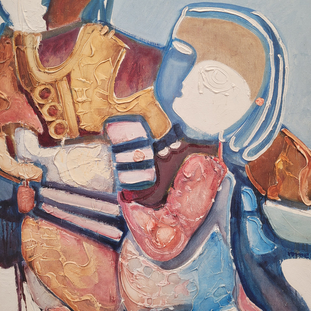 Óleo y acrílico sobre lienzo “Gente 2” Alberto Romero, 1967 – Altea, España