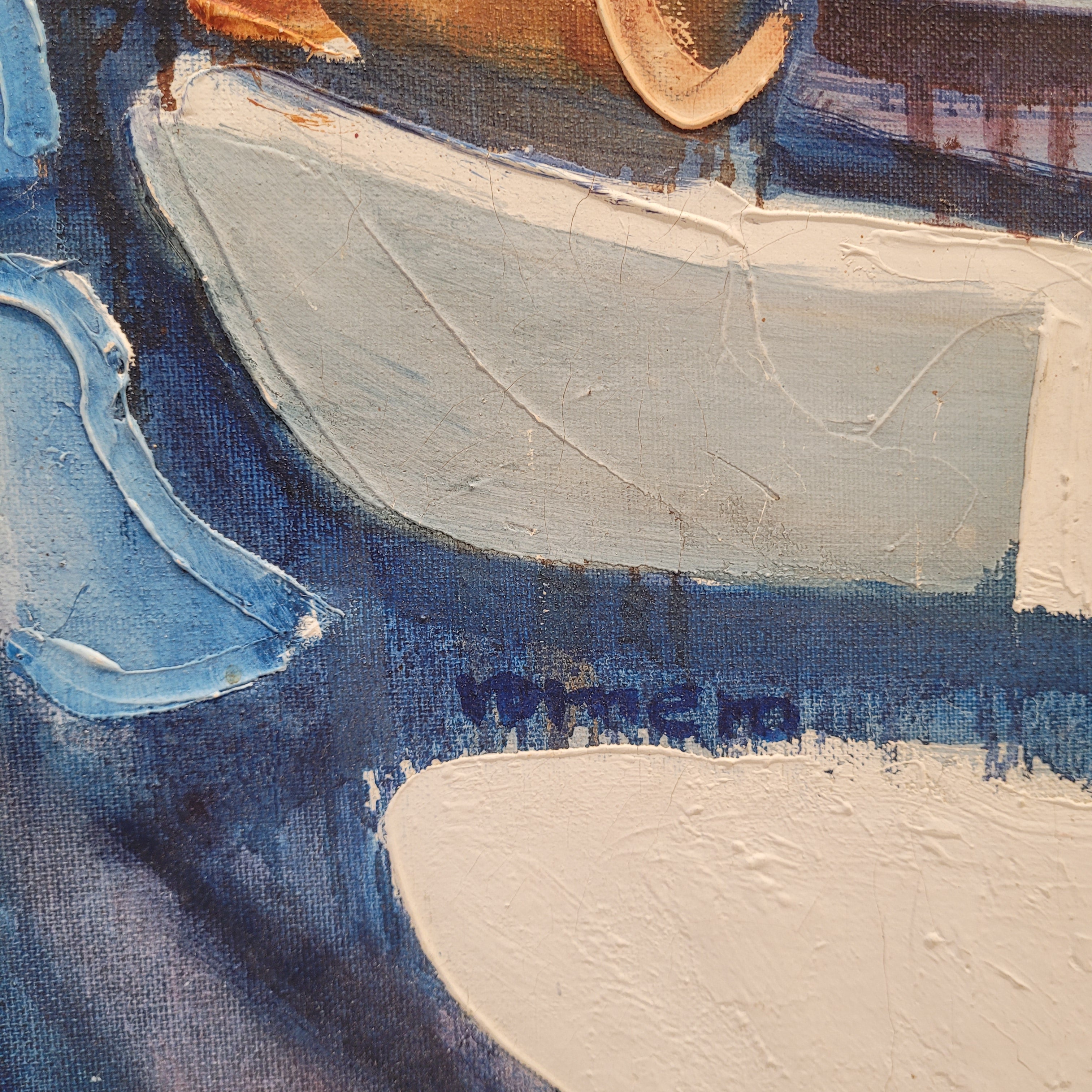 Óleo y acrílico sobre lienzo “Gente 2” Alberto Romero, 1967 – Altea, España