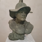 Busto de gladiador - Cemento, s. XX - Italia