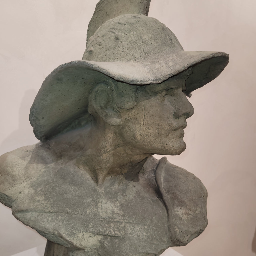 Busto de gladiador - Cemento, s. XX - Italia