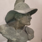 Busto de gladiador - Cemento, s. XX - Italia