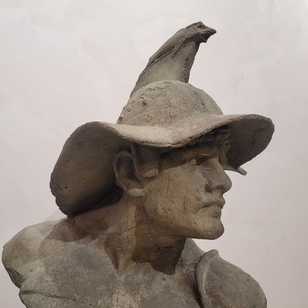 Busto de gladiador - Cemento, s. XX - Italia