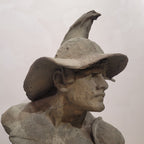 Busto de gladiador - Cemento, s. XX - Italia