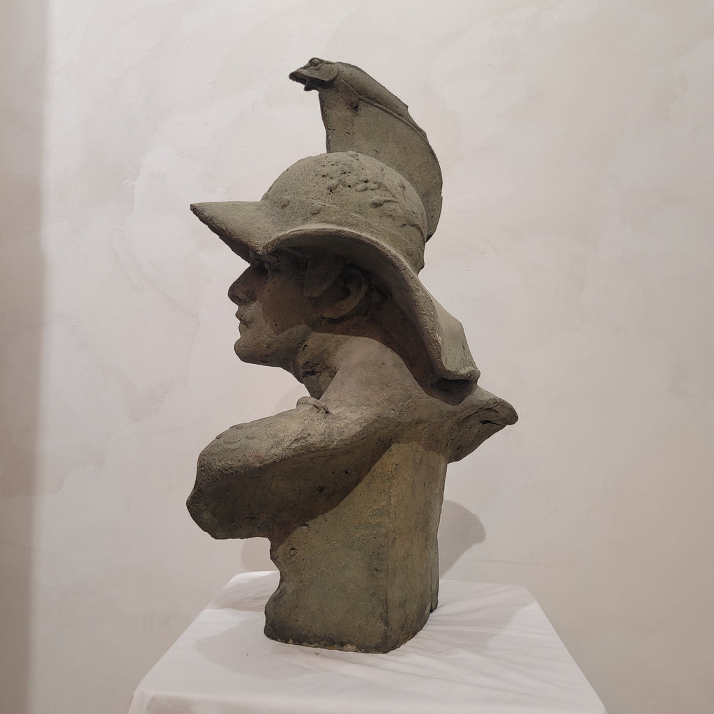 Busto de gladiador - Cemento, s. XX - Italia