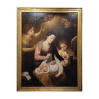 Óleo sobre lienzo ”Virgen de la faja”, siguiendo a Murillo, hacia 1800 - España