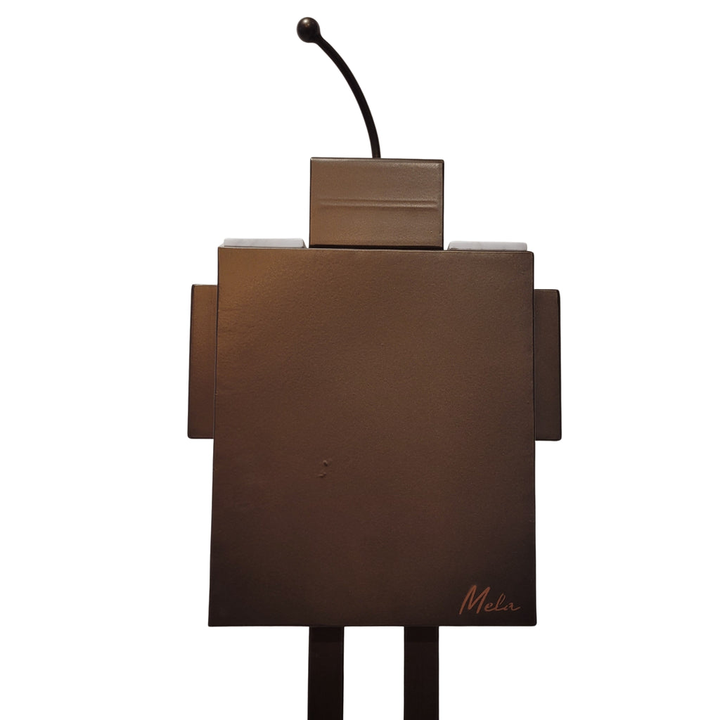 Escultura / Camarera “Robook Bronze”, Edoardo Meloni, Hierro y mármol, Siglo XXI - Italia