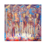 Acrílico sobre tabla “Pórtico gótico”, Contemporáneo, s. XXI – Francia