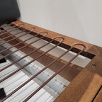 Sofá Mid-century escandinavo, Madera de haya y tapizado de cuero, años 70 - Países Escandinavos