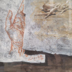 Acuarela ”Bodegón / Estudio”, José Manuel Capuletti, Surrealismo, s. XX - España