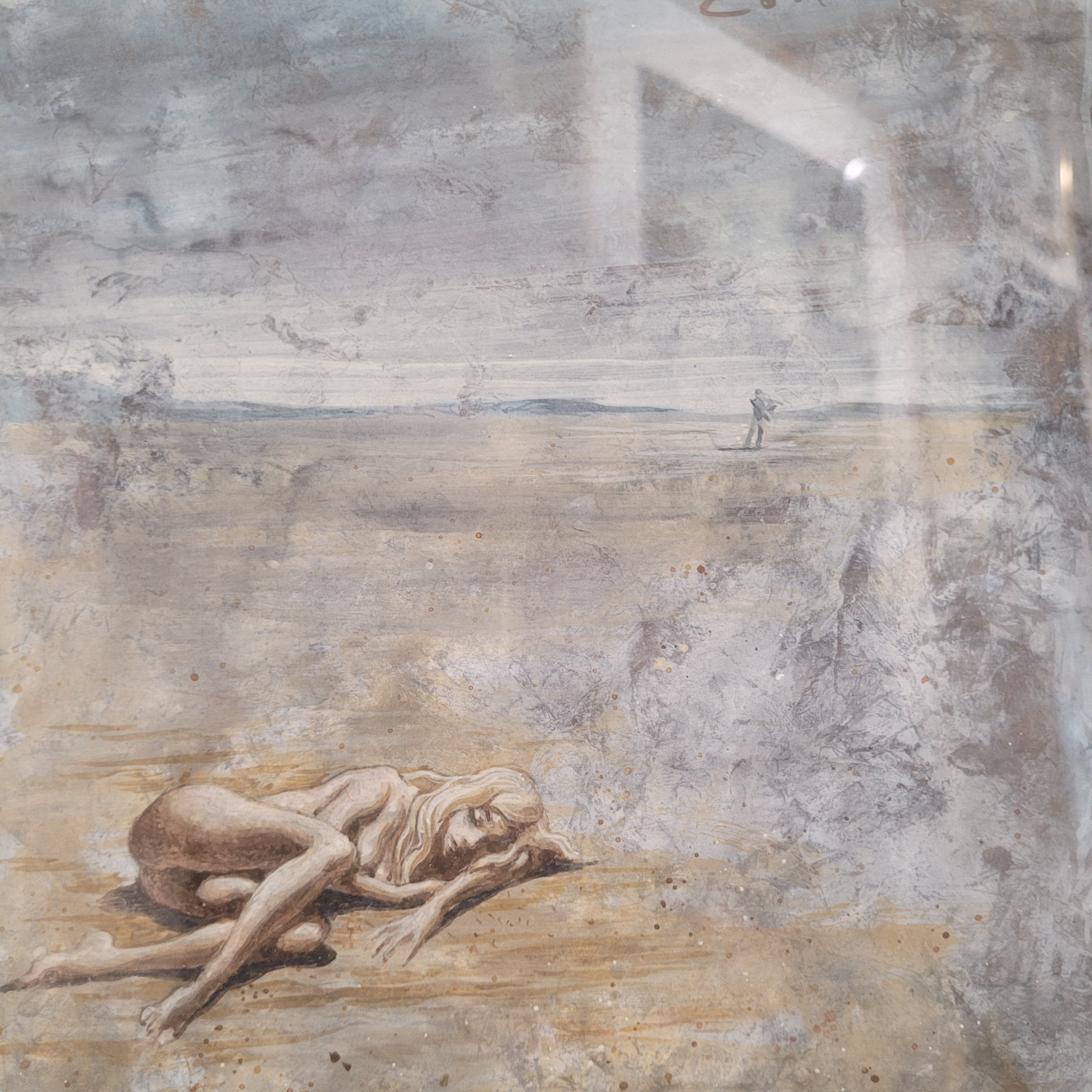 Acuarela ”Bodegón / Estudio”, José Manuel Capuletti, Surrealismo, s. XX - España