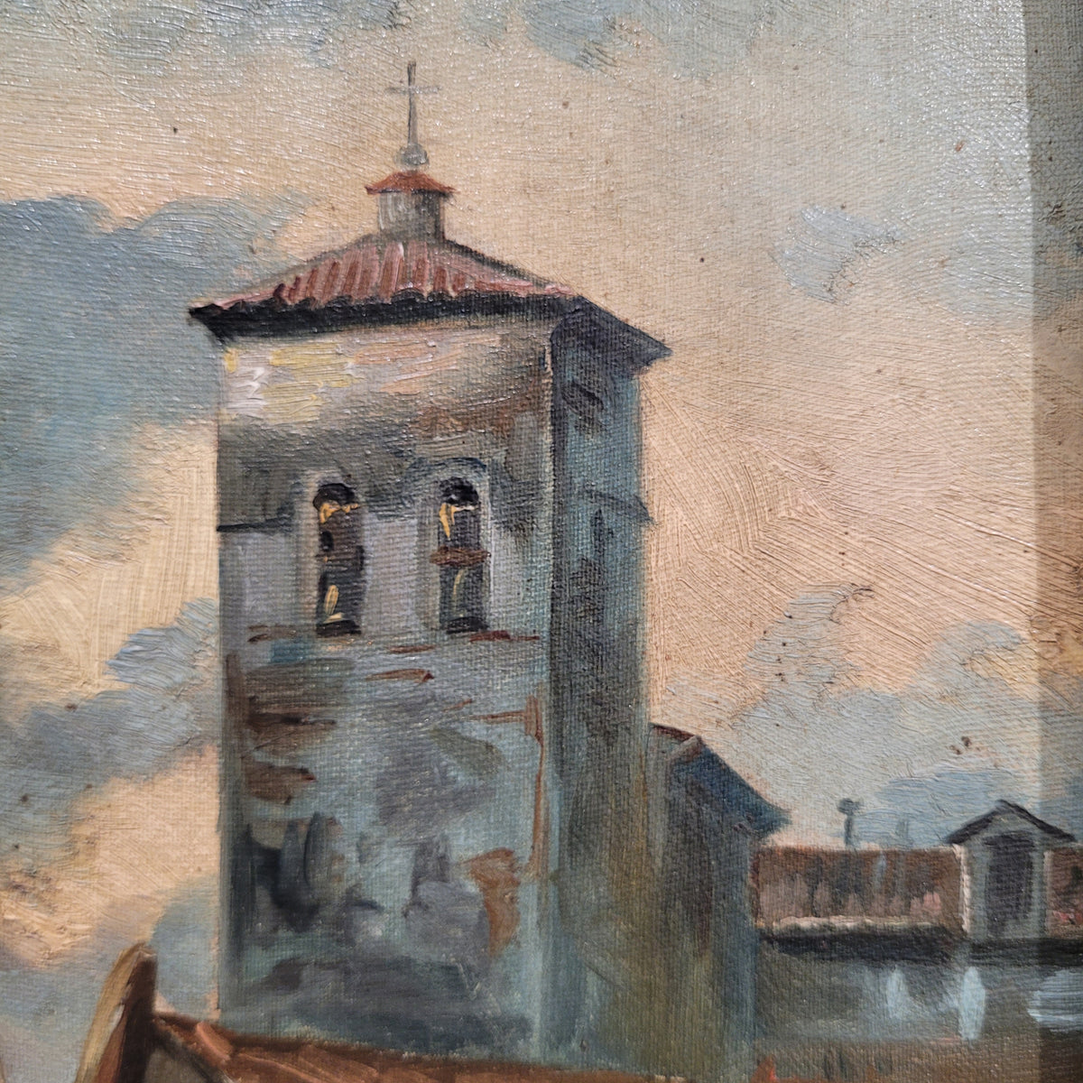 Óleo sobre lienzo “Los baturros de Aragón”, Costumbrismo, f. s. XIX – pps. s. XX - España