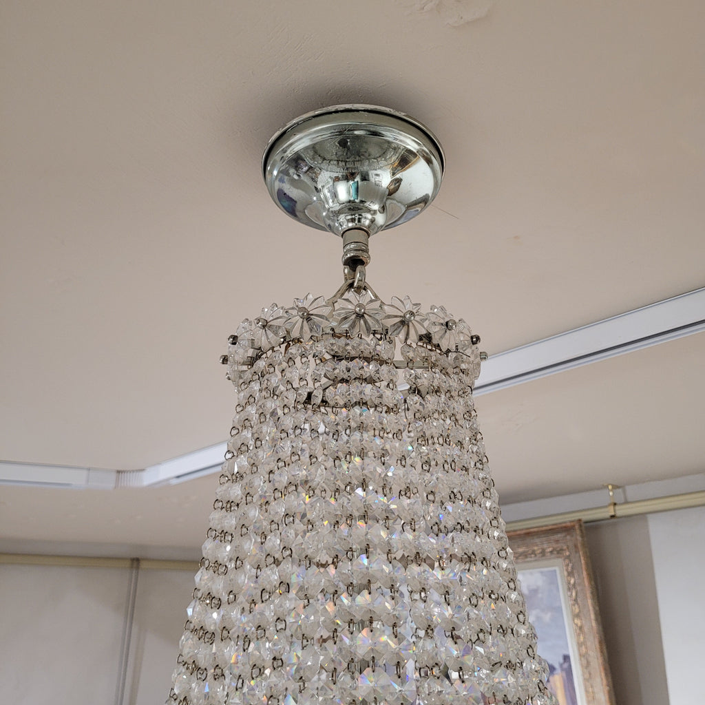 handelier / Lámpara de araña, Cristal de STRASS, década de 1970 - España
