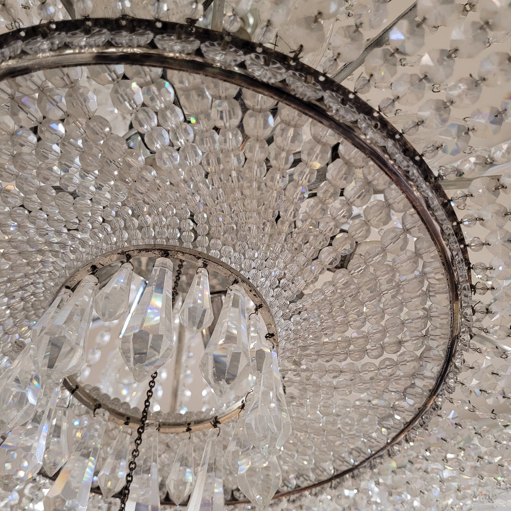 handelier / Lámpara de araña, Cristal de STRASS, década de 1970 - España