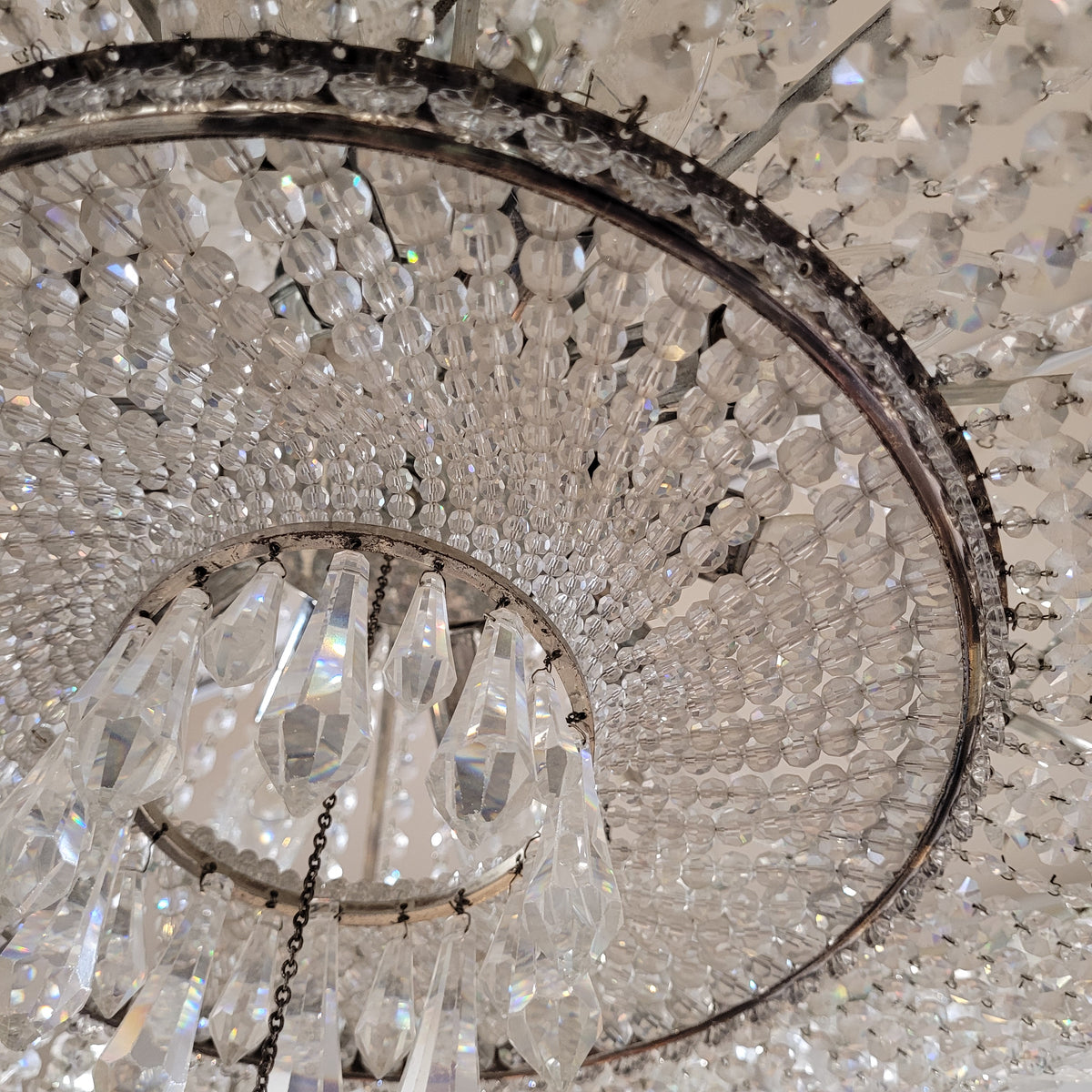handelier / Lámpara de araña, Cristal de STRASS, década de 1970 - España