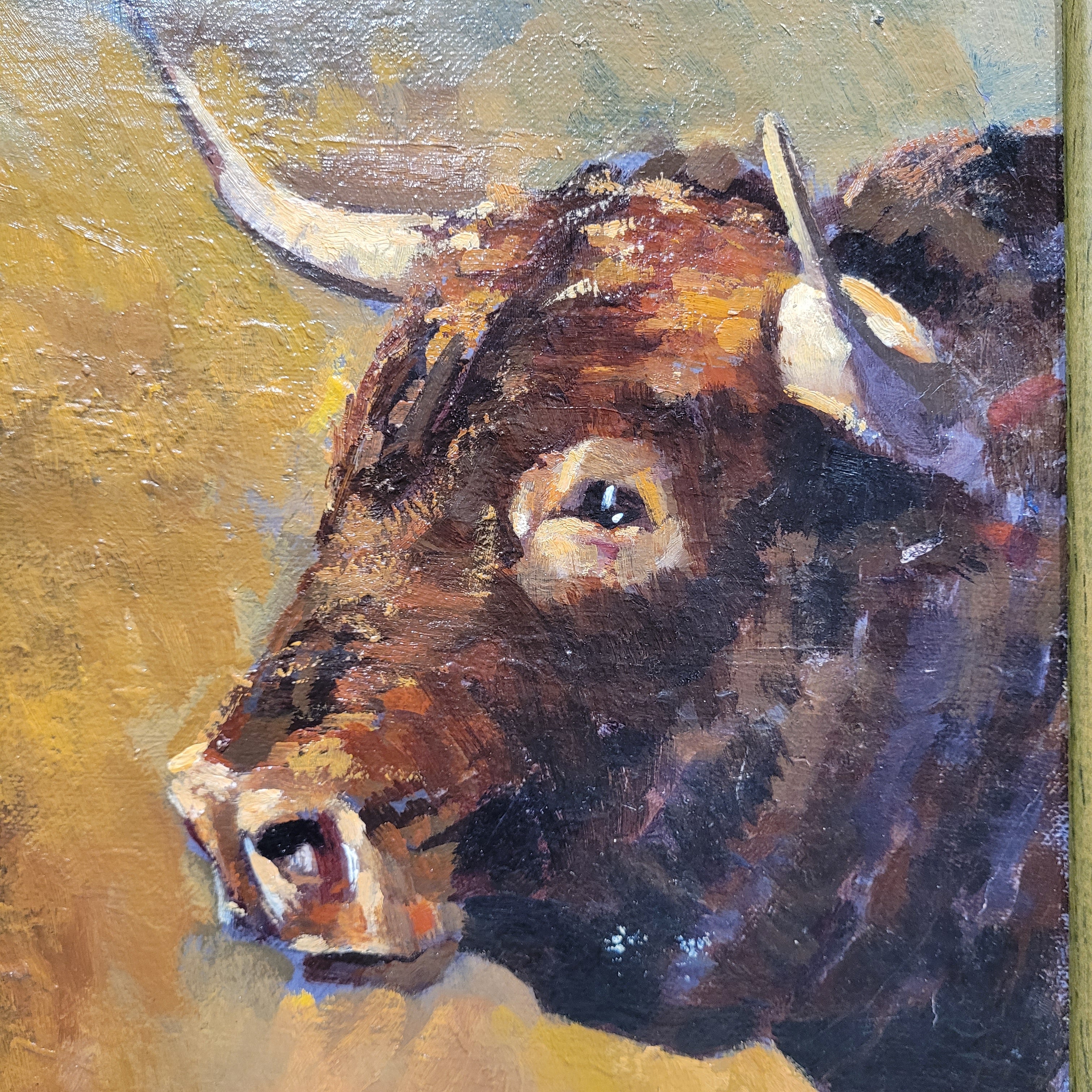 Óleo sobre cartón “Toro”, Núñez Sambucety, s.XXI - Valladolid, España