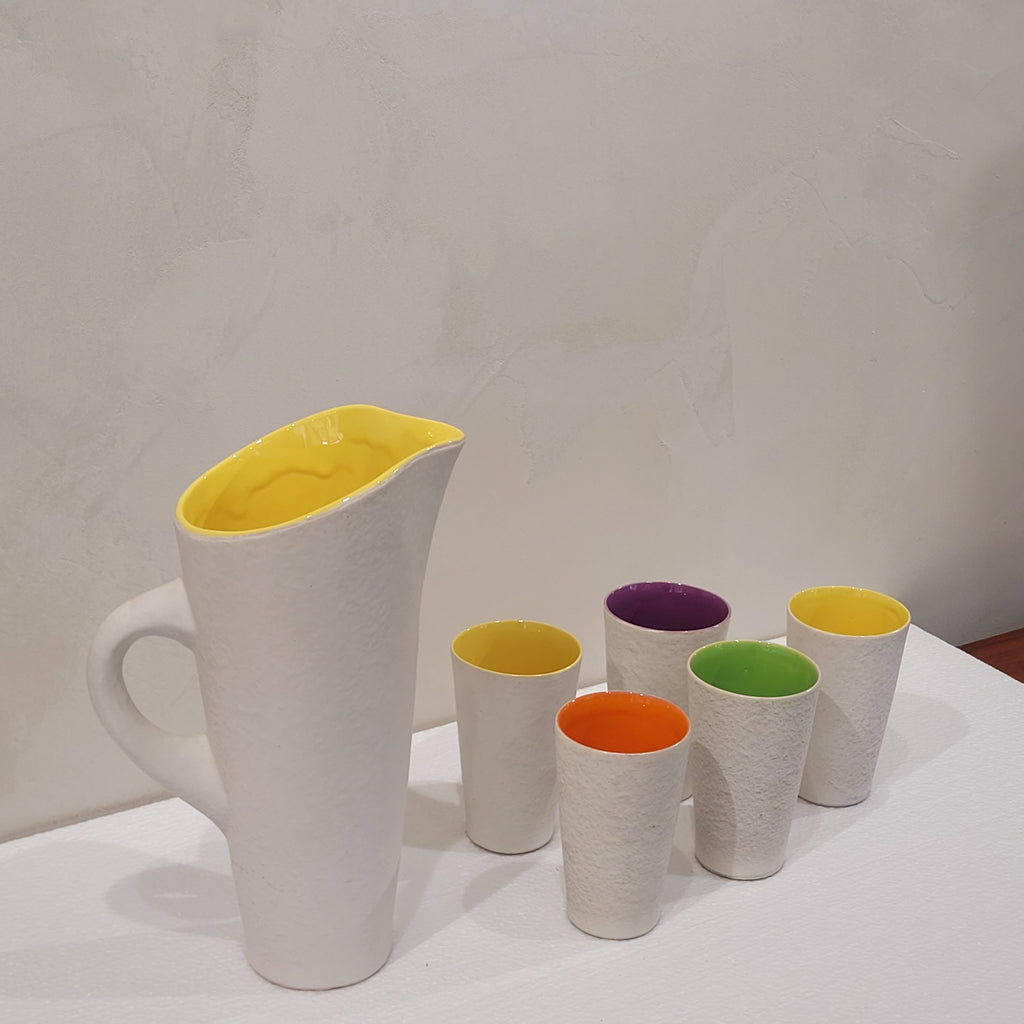 Juego Jarra y vasos "Neustricer", Cerámica de Saint‑Pair‑sur‑Mer, c. 1950–1960 - Francia