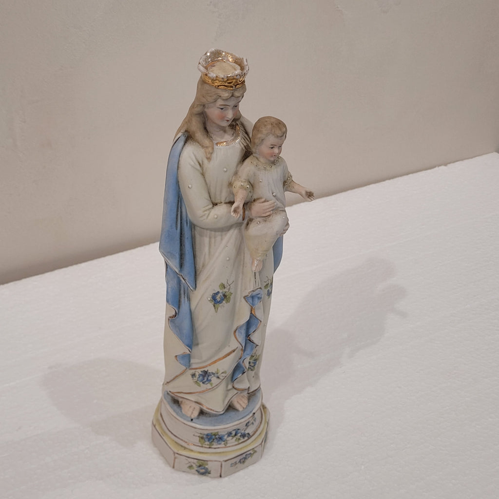 Figura Porcelana biscuit “Virgen con el Niño”, c. 1920 – Alemania