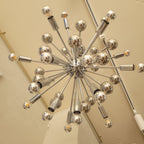 Lámpara ”Sputnik”, Space Age, Metal cromado, años 70 – Alemania