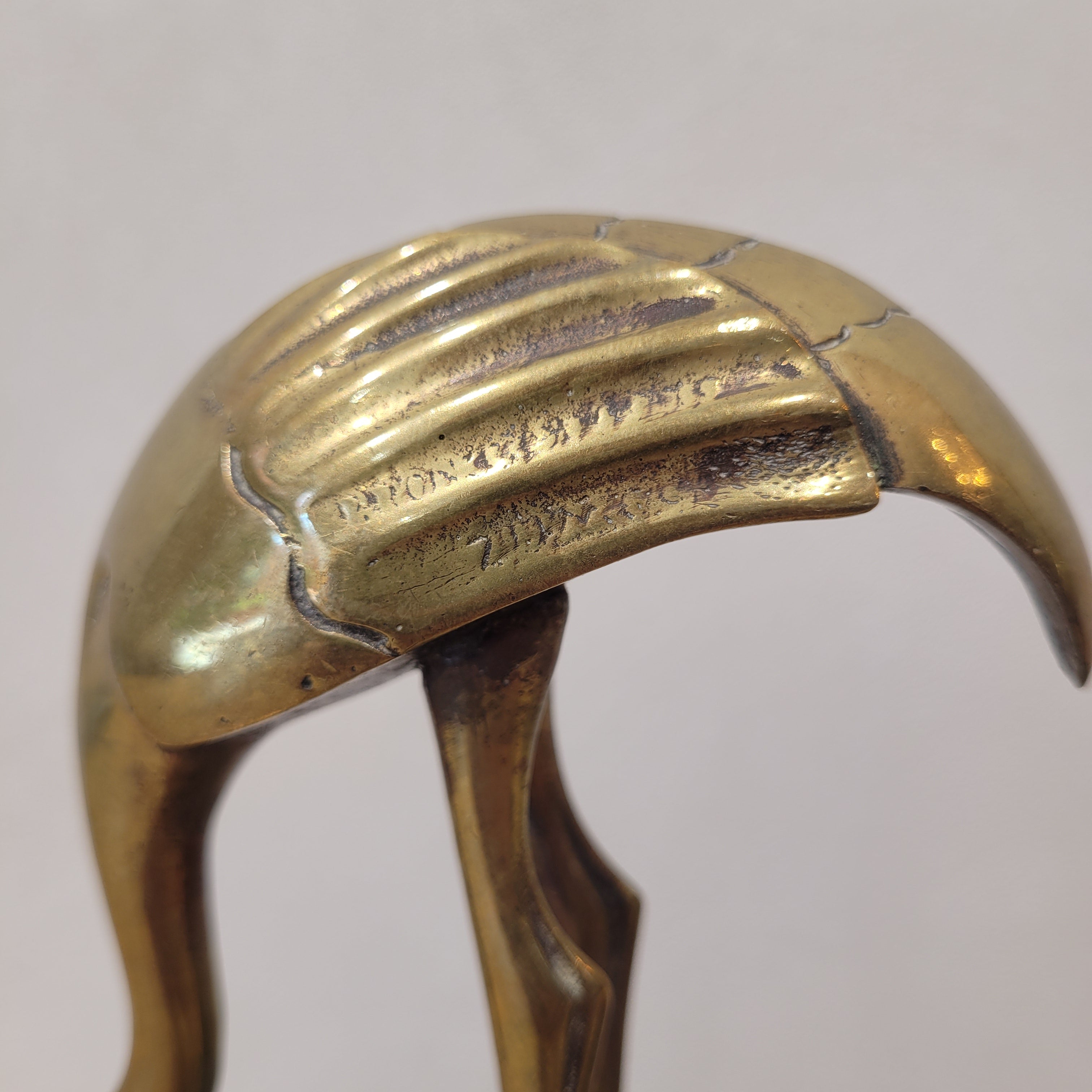 Pareja Flamencos Art Déco, Bronce dorado, Bronces de Arte Zumel, hacia 1940 - España