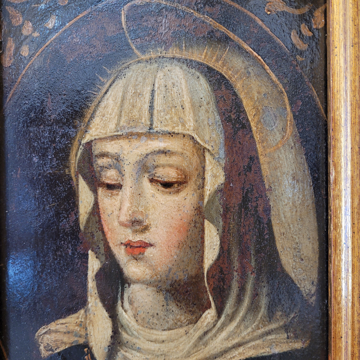 Óleo sobre tabla ”Verónica de la Virgen”, s. XIX - España