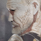 Seda bordada “Retrato de pensador”, Realizado para la Exportación, Periodo Meiji, s. XX – Japón
