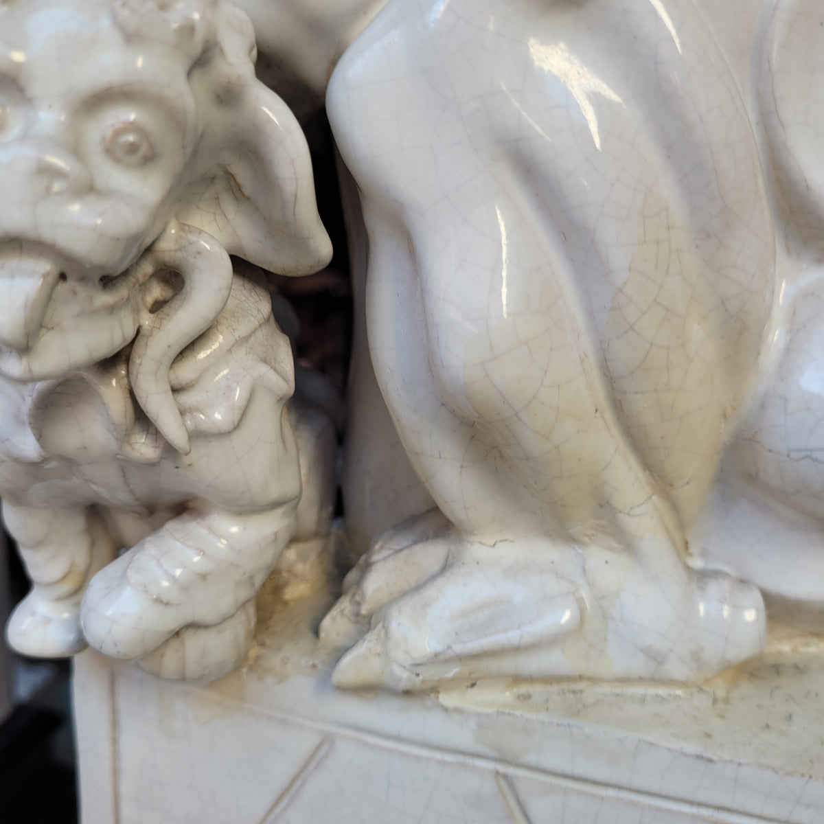 Pareja León de Foo (Fo o Shizi) Cerámica vidriada, Dinastía Qing, s. XIX - China